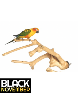 Java Wood Multibranch Perch For Parrots - Small